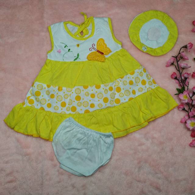 Pakaian Bayi Perempuan Size 0-12bulan Free Topi / Baju Setelan Anak Perempuan / Baju Anak Lucu