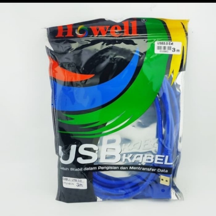 Kabel USB 3.0 Extension 3M - USB Extender Perpanjangan 3 Meter Howell