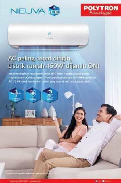 AC Polytron 05VZM Putih AC Split 0.5 PK UNIT SAJA