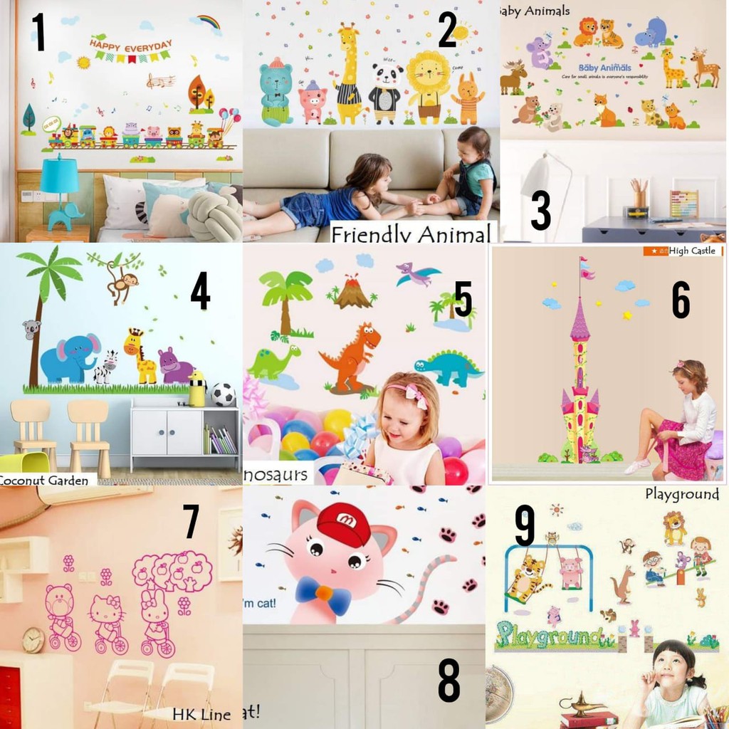 Wallsticker Ukuran 60x90 Motif Anak-anak