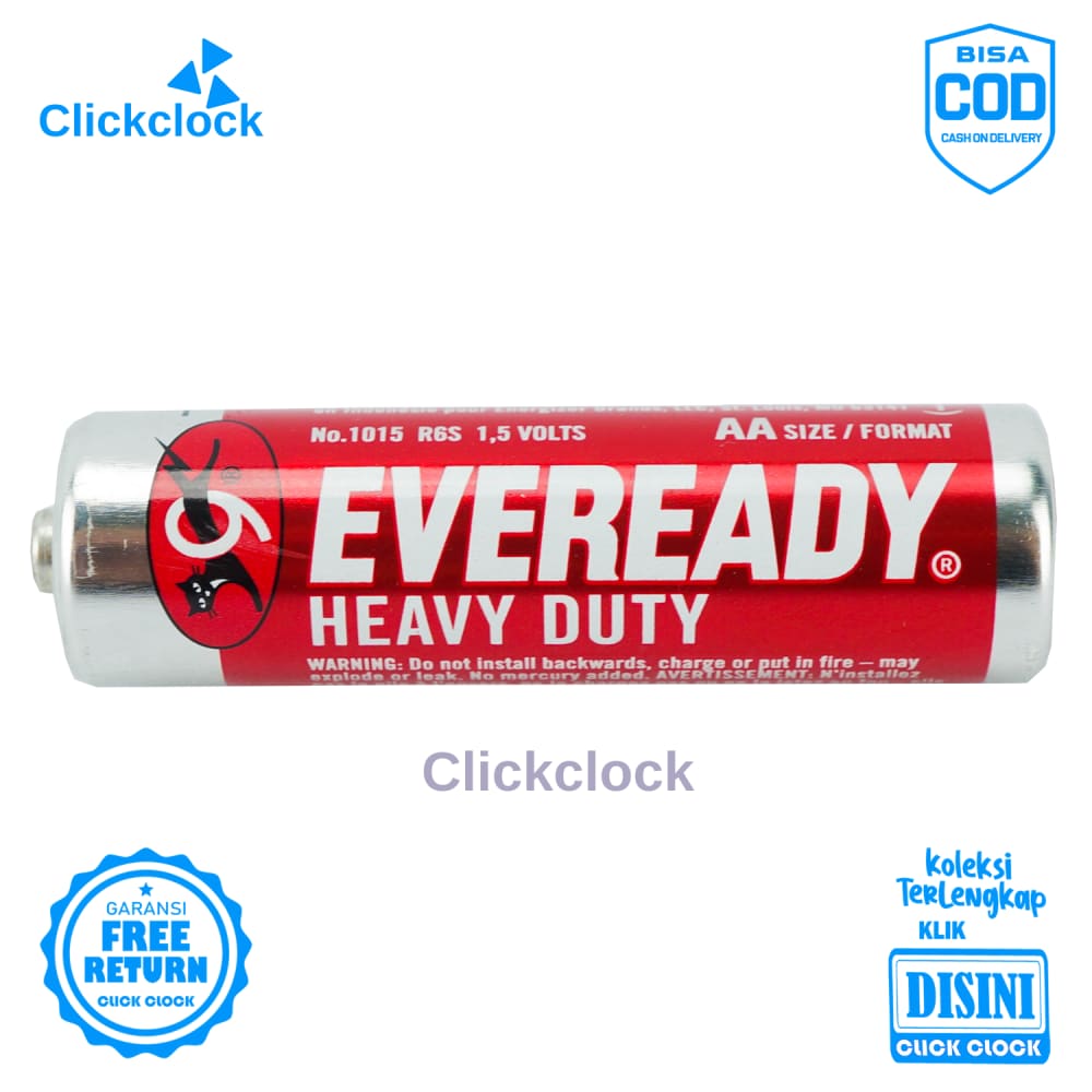 Batu Baterai Jam Dinding Eveready AA Batere Merah Awet Original