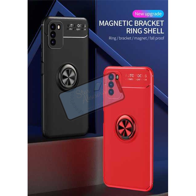 Case Xiaomi Poco M3 Magnetic Ring Soft Case Original Auto Focus Case