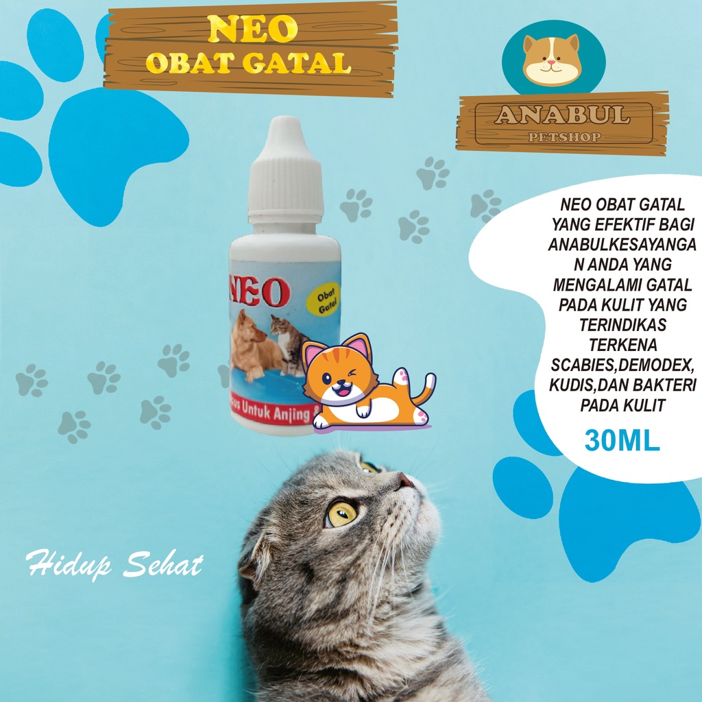 OBAT GATAL KUCING &amp; ANJING NEO 30ML MEMBANTU MENGATASI GATAL GATAL PADA HEWAN