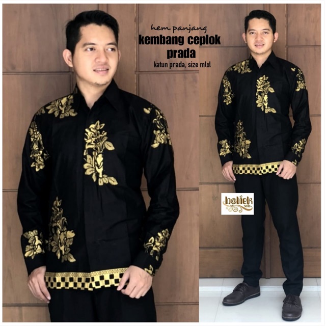 Kemeja Batik Kembang Ceplok Prada