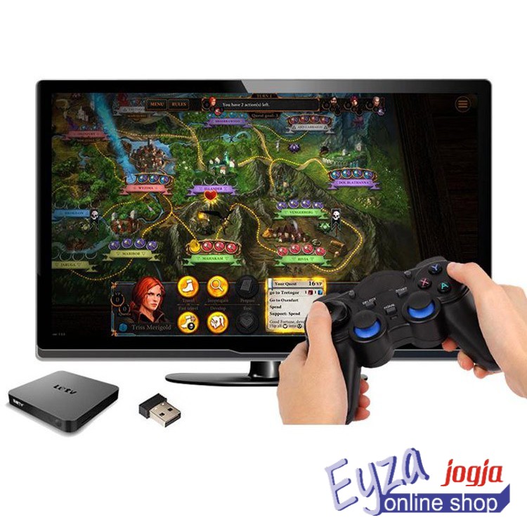 Gamepad Gaming Wireless 2 4ghz Untuk Android Tv Smart Tv Box Shopee Indonesia