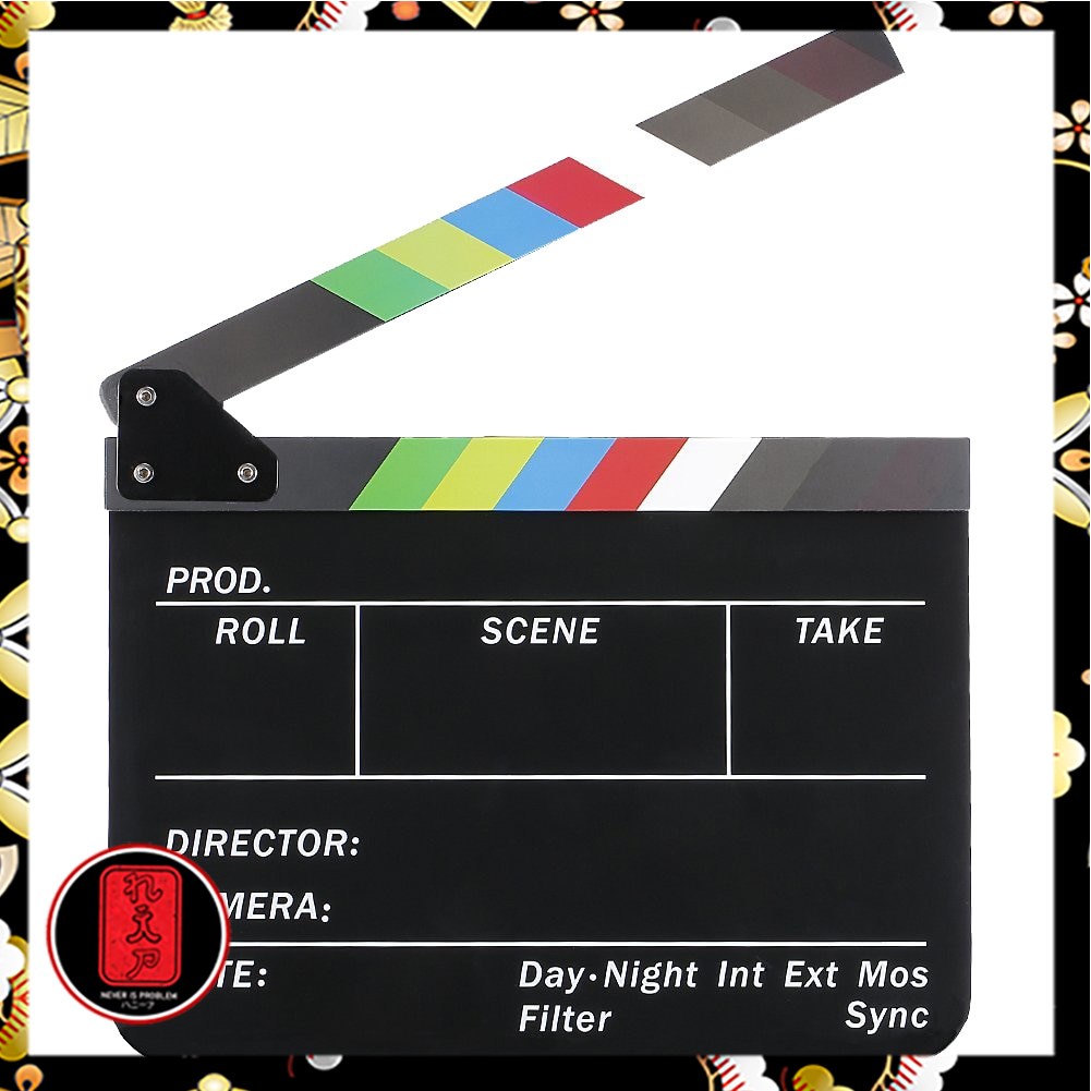 Profesional Clapper Board Colorful Acrylic