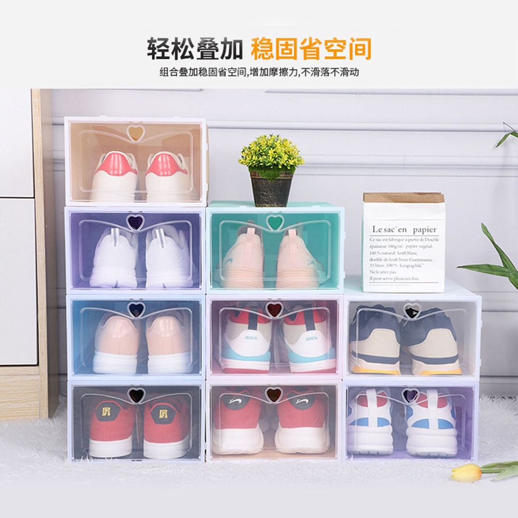 ☀ACCBAYI☀ KS01 Kotak Sepatu Premium Transparan Tebal Serbaguna Shoe Box Tempat Penyimpanan Sandal