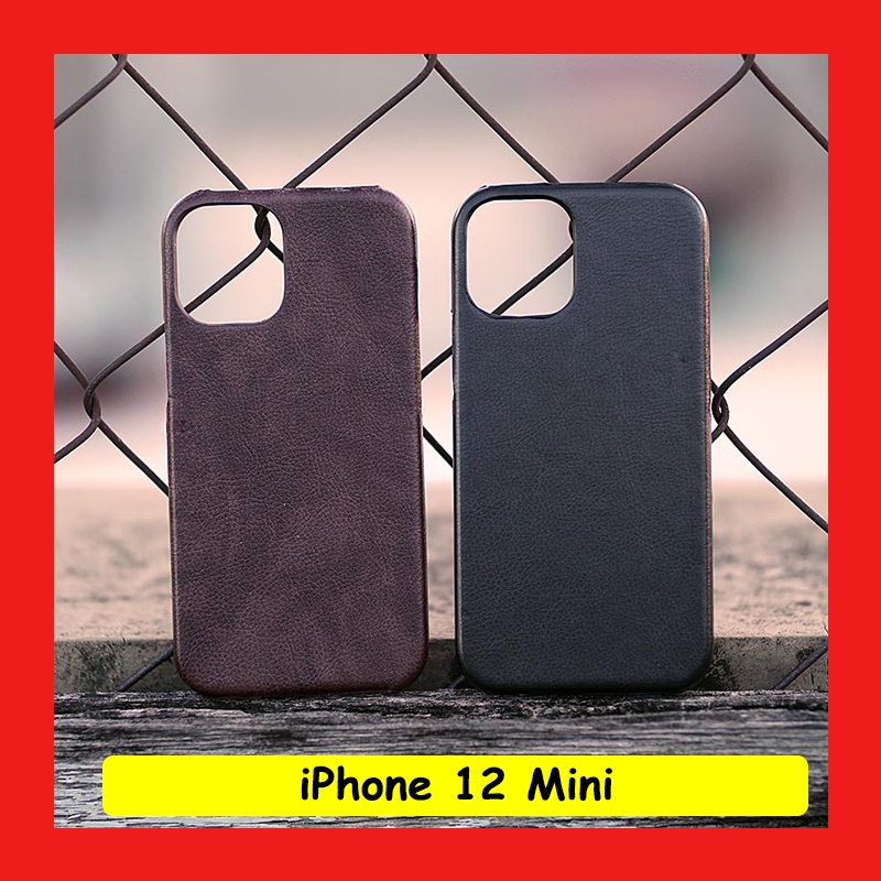 iphone 12 mini   original leather covered hard case casing cover kulit