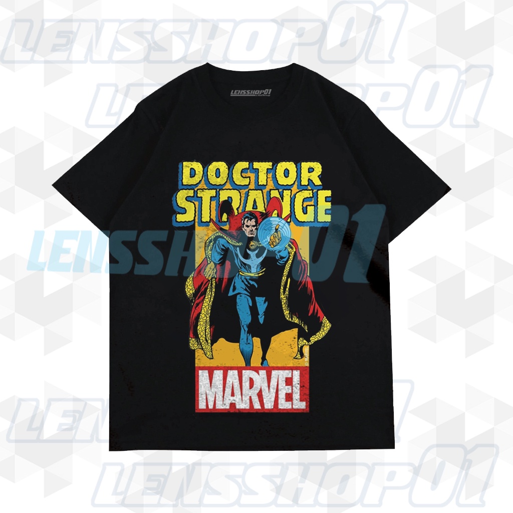 DR STRANGE  MARVEL COMIC BLACK VINTAGE TEE BOOTLEG, KAOS DR STRANGE MARVEL COMIC PREMIUM