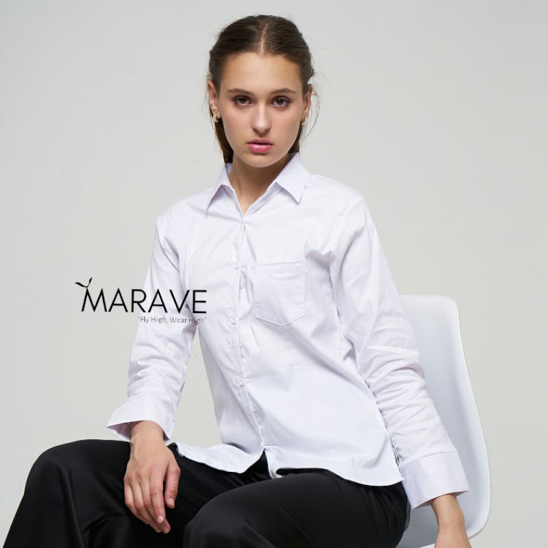 White Shirt Women Kemeja Putih Wanita Lengan Panjang Kemeja Putih Cewek Kemeja Formal Wanita  Baju K