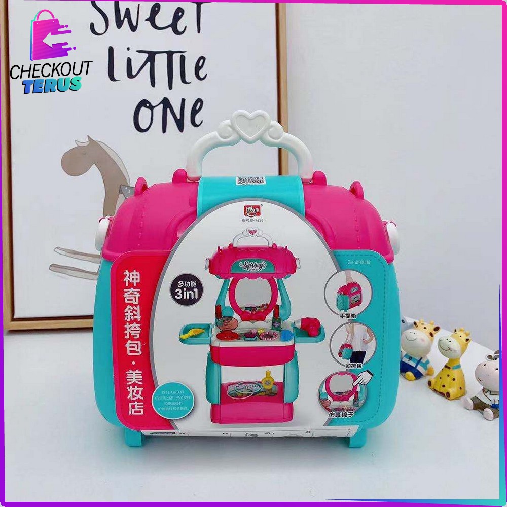 CT M144 Mainan Anak Tas Koper 3in1 Mainan Dokter Dokteran Suitcase Tools Mainan Kitchen Set Anak Pretend Play