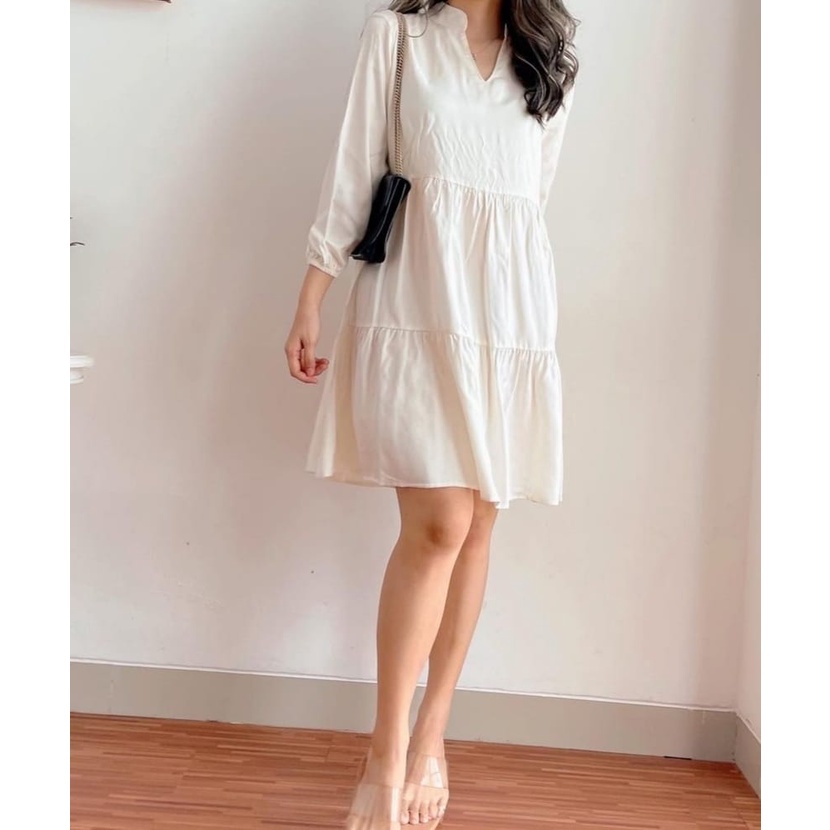 Dress wanita party dress warna putih Dress Bianca kekinian terbaru 2022 Dress natal wanita terbaru