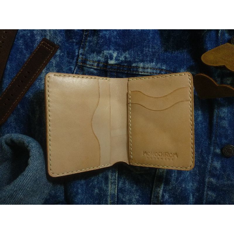 Dompet bifold minimalis vegtan leather