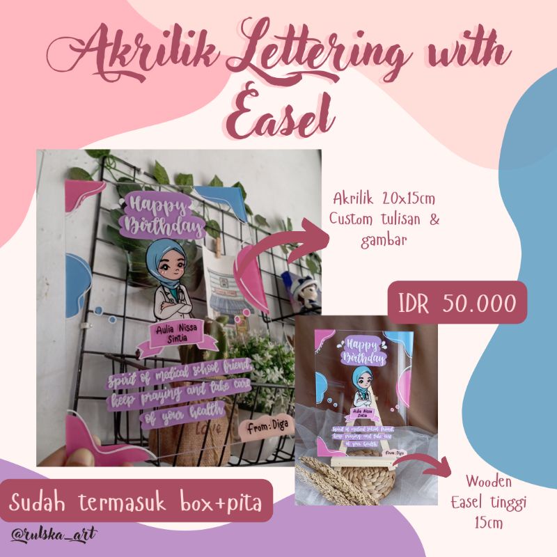 

Kado custom unik (akrilik lettering)