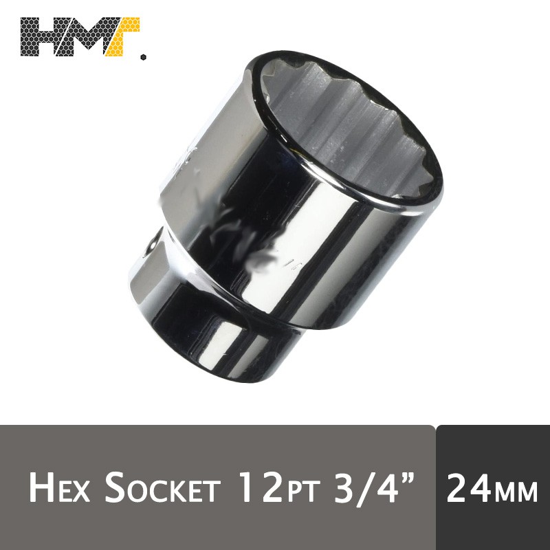 Hex Socket 12pt 24mm / Mata Kunci Shock 24 mm TAIWAN 3/4" Inch
