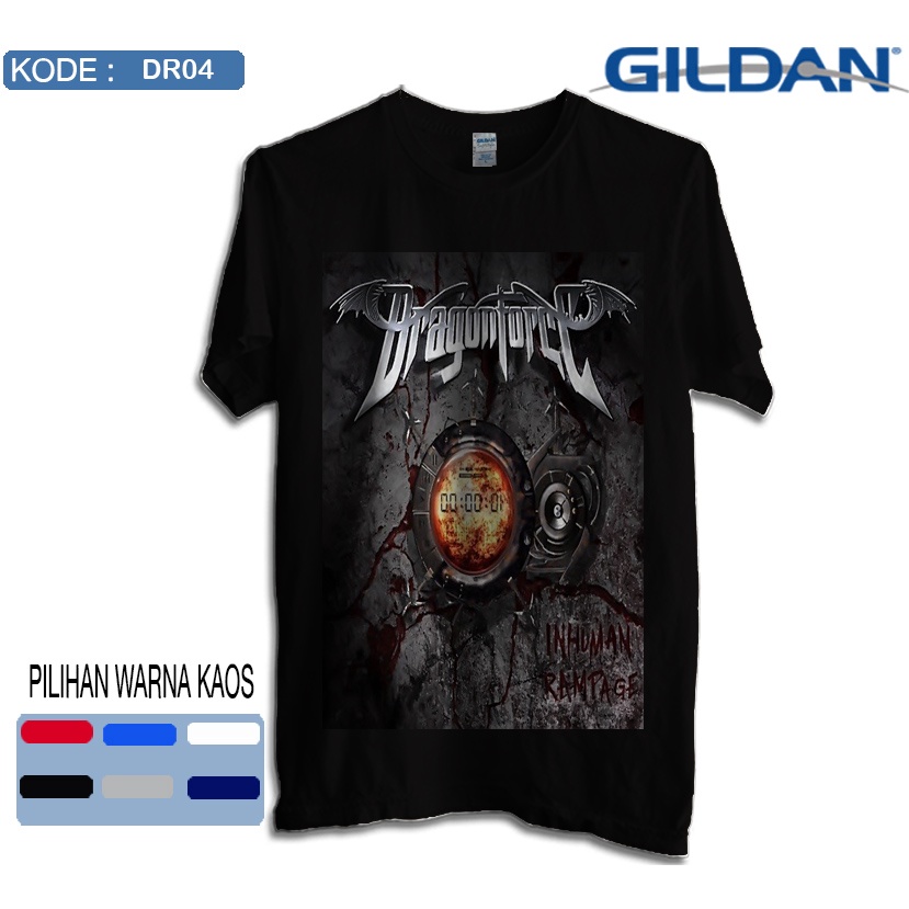 KAOS BAND DRAGONFORCE LOGO STYLE KAOS ORIGINAL GILDAN DR04