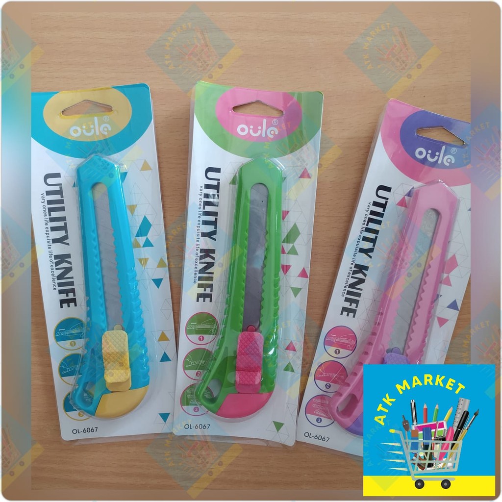 

Cutter / Silet / Pisau Potong dengan isi refill cutter 18mm Besar