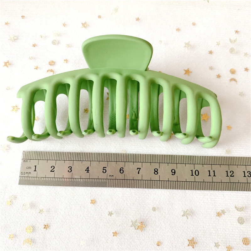 Women Simple Retro Matte Plastic Hair Claw Clip Barrette Headwear