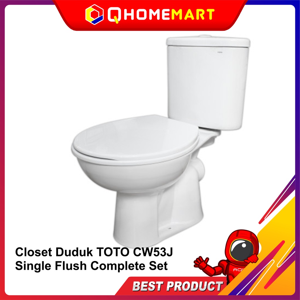 Jual CLOSET DUDUK / TOILET DUDUK TOTO MONOBLOCK TOTO CW53J ORIGINAL ...