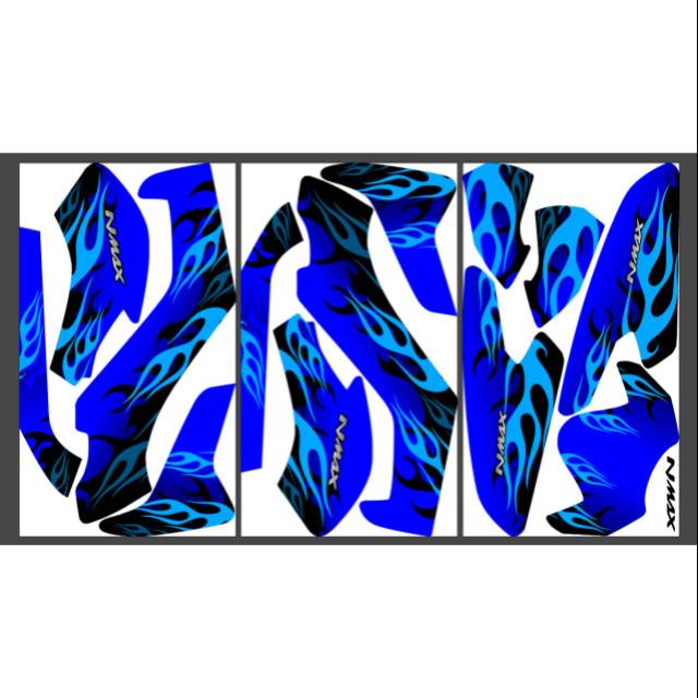 

Stiker decal n-max kombinasi warna blue