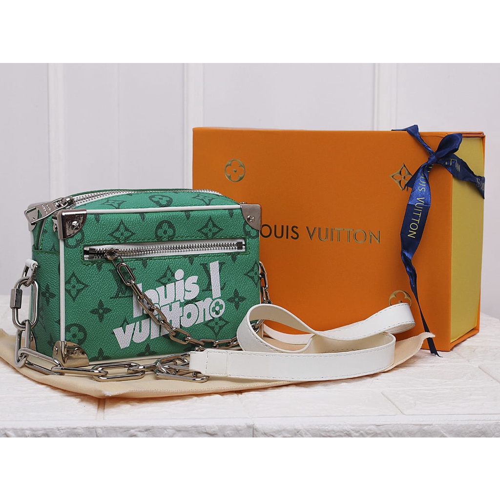Tas Lv Cymka Soft Trunk Monogram Green (Unisex) HIJAU