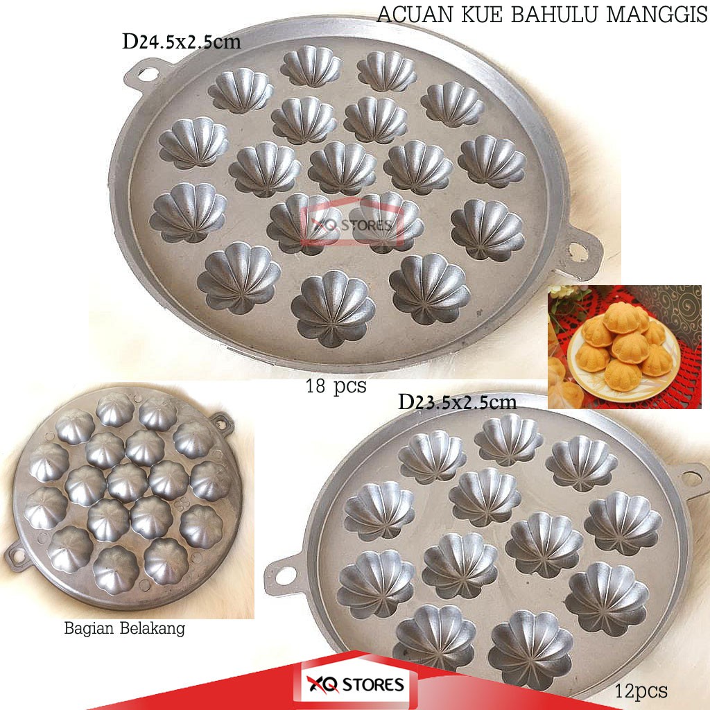 CETAKAN BOLU / ACUAN KUE BAHULU MANGGIS 12 PCS (23.5CM)  DAN ACUAN MAGGIS 18 PCS (24.5CM)