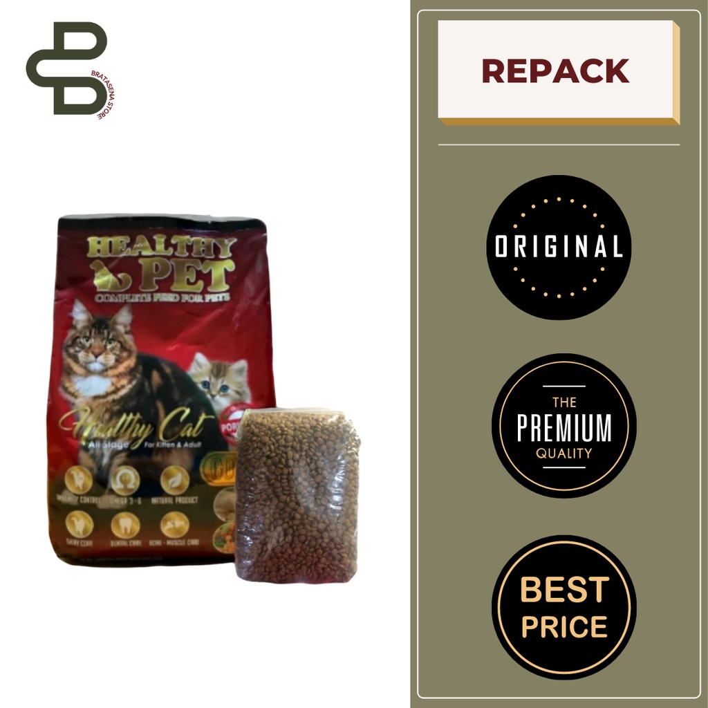 HEALTHY PET ALL STAGE DRY CAT FOOD / MAKANAN KUCING 1KG REPACK