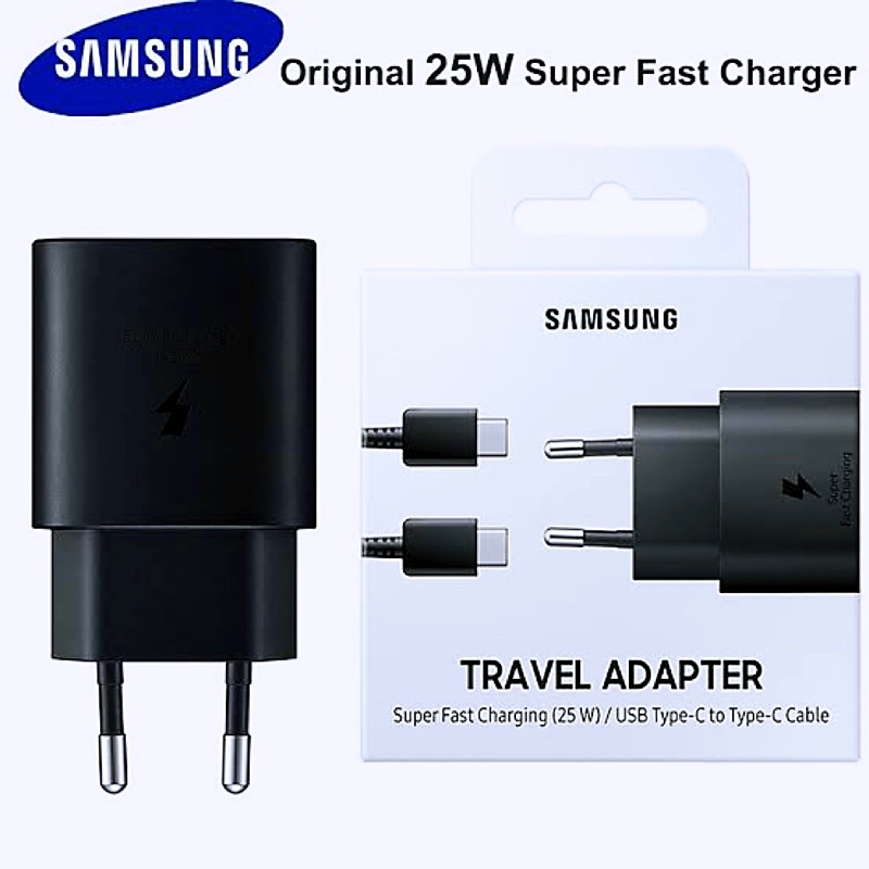 Charger Samsung Original PD 25 Watt PD 45 Watt Super Fast Charging USB type-c TO type-c