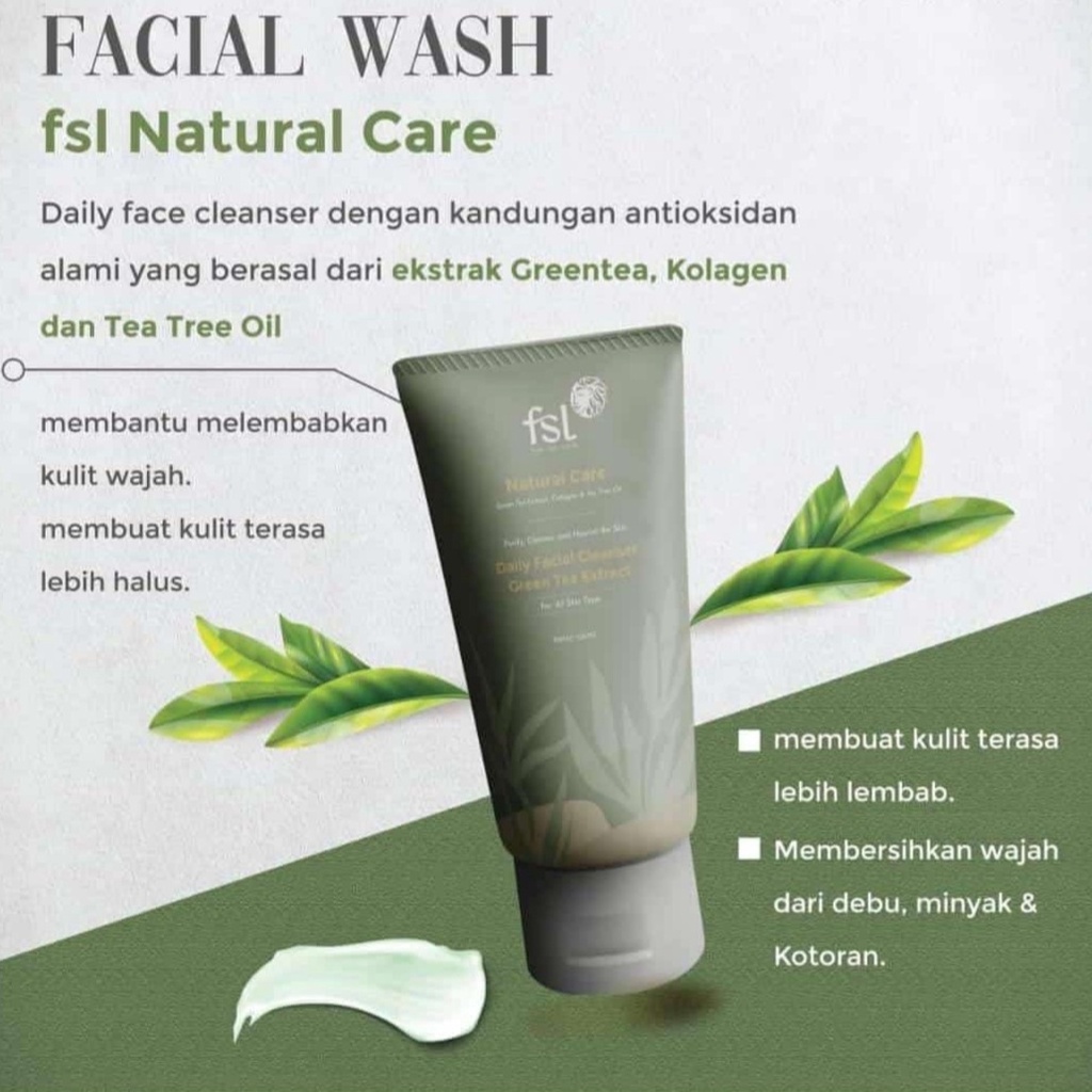 FSL Daily Facial Cleanser Sabun Pembersih Wajah Skincare Kolagen