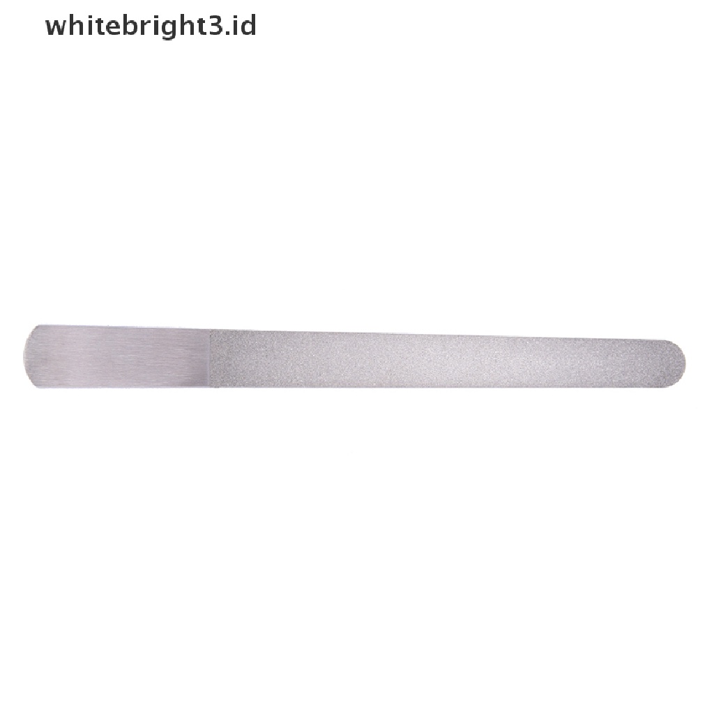 (whitebright3.id) Alat Kikir Kuku Dua Sisi Bahan Stainless Steel Untuk Manicure / Pedicure