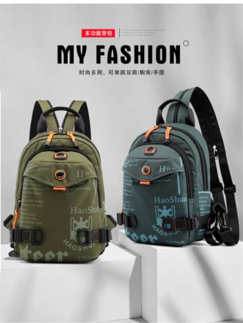 CHECK VIDEO New Arrival Tas Slempang Punggung Multifungsi Tas Selempang Ransel Pria Slempang