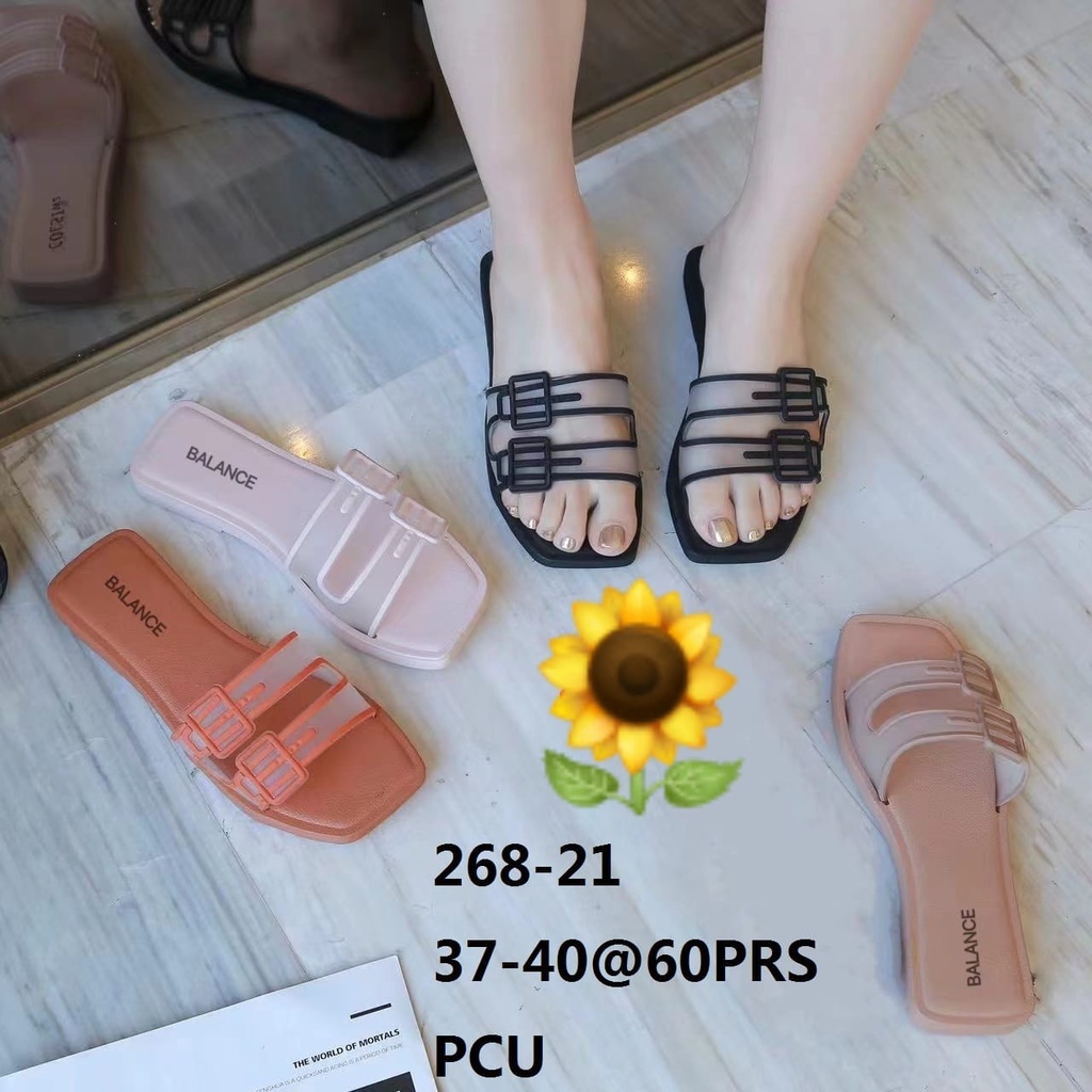 Sandal Karet Jelly Wedges Wanita import Model Terbaru Original Kekinian by AGUNG STYLE Balance 268-21