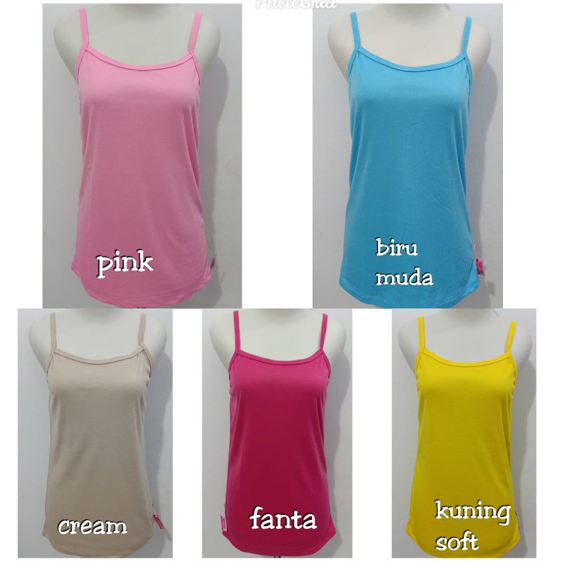 LOTUS FASHION TANKTOP PREMIUM/SINGLET WANITA/TALI KECIL L &amp; XL