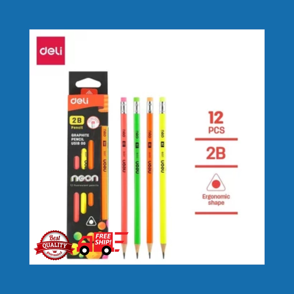 

Pensil 2B DELI U51800 Graphite (12)