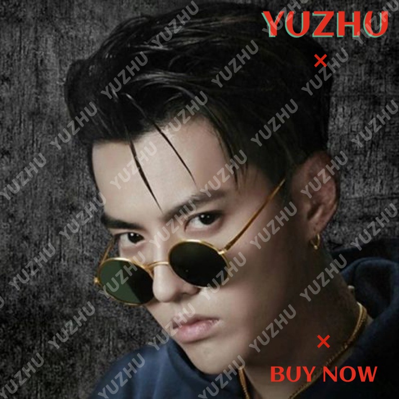 (YUZHU) Bayar Di Tempat Kacamata Sunglass Bentuk Bundar Gaya Vintage Hip Hop