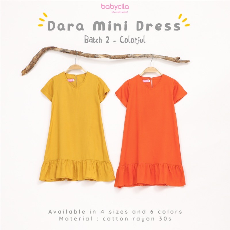 Babycila Daster Anak Rayon Dara Mini Dress Colorful 1-4th