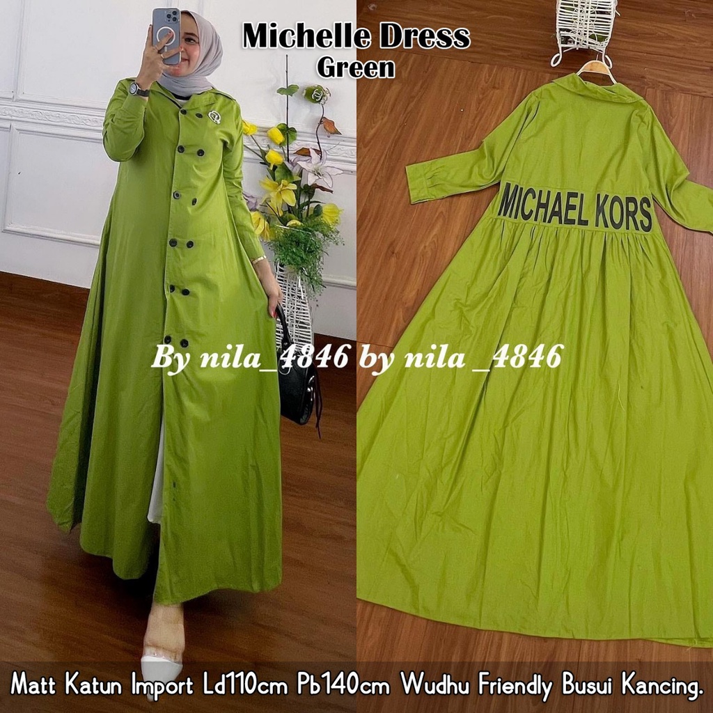 MICHEL CROSS MAXI/DRESS WANITA KEKINIAN/GAMIS SIMPEL MODEL TERBARU