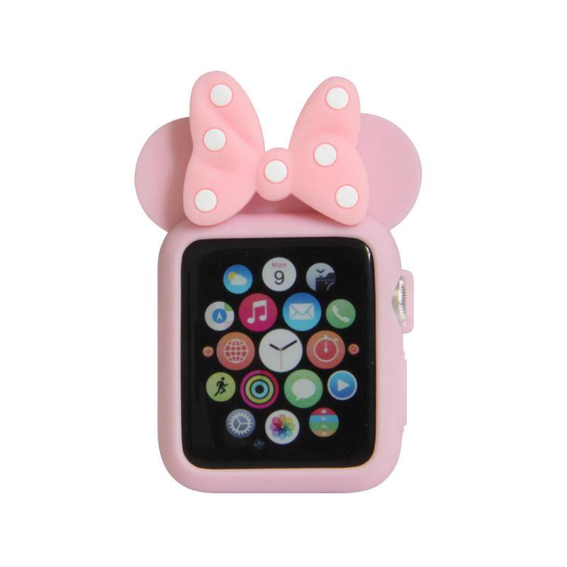 Case Pelindung Bahan Silikon Motif Kartun Untuk Apple Watch Seri 6 4 3 2 1 5 40MM 44MM 38MM 42MM