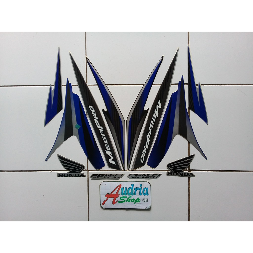 Striping Stiker Motor Honda Megapro Fi 2013 Biru Shopee Indonesia