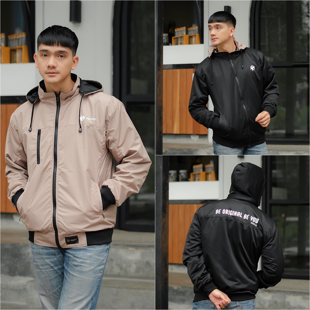 JAKET BB jUMBO PRIA BOLAK BALIK PARASUT PREMIUM PARASIT JN ORIGINAL DISTRO BANDUNG KEREN