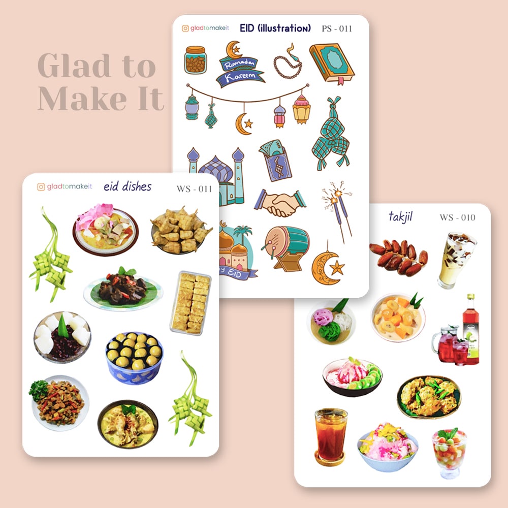 

Sticker planner bujo journal stiker jurnal agenda diary ramadan idul fitri lebaran murah