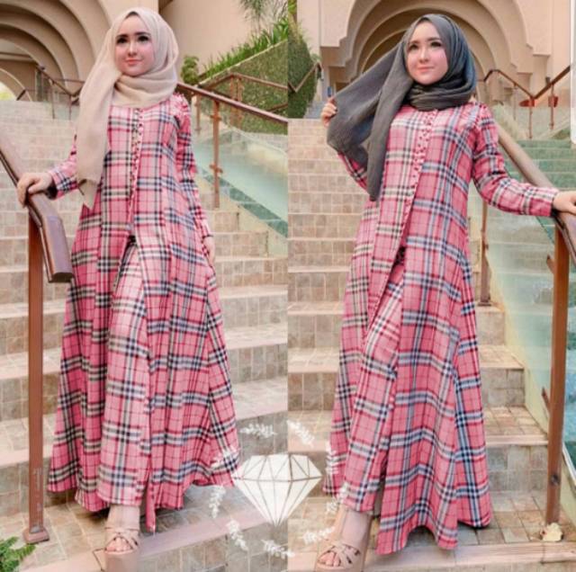 Gamis set syari brokat renda gamis butiq mewah pesta premium terbaru baju lebaran 2021 promo murah A