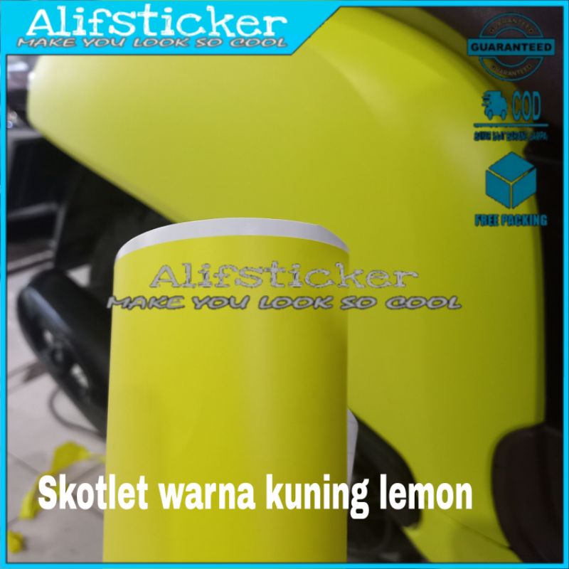 Stiker Skotlet Kuning Lemon Doff Glossy Skotlet Motor Sticker Kuning Lemon Glossy