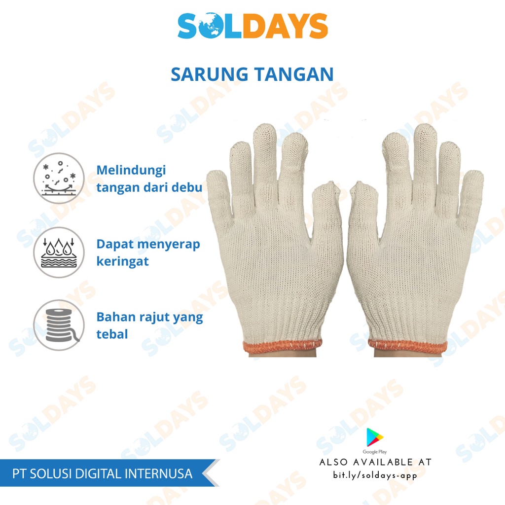 Sarung Tangan Kerja /Sarung Tangan Rajut/ Safety Gloves