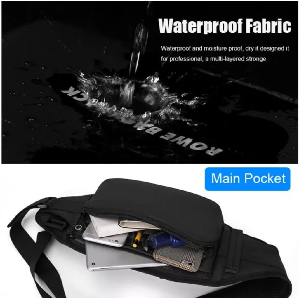 Tas Selempang Pria Anti Air Multifungsi Waistbag Waterproof Tas Pinggang Wanita