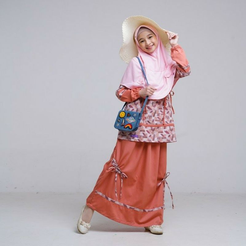 GAMIS ANAK PEREMPUAN BAJU MUSLIM ANAK TANGGUNG REMAJA SETELAN BAJU ROK NIBRAS TEEN REMAJA NT 057