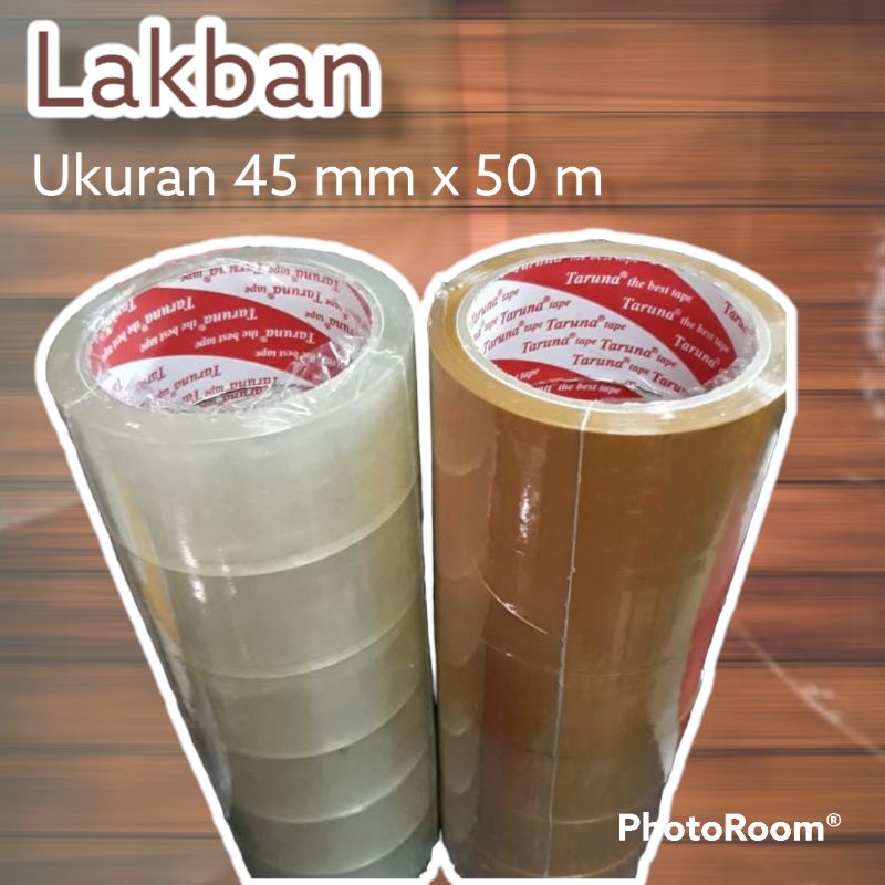 AH Plakban Lakban Merk Taruna 45 mm x 50 m kwalitas Daimaru / 2 inch x 50 m grosir