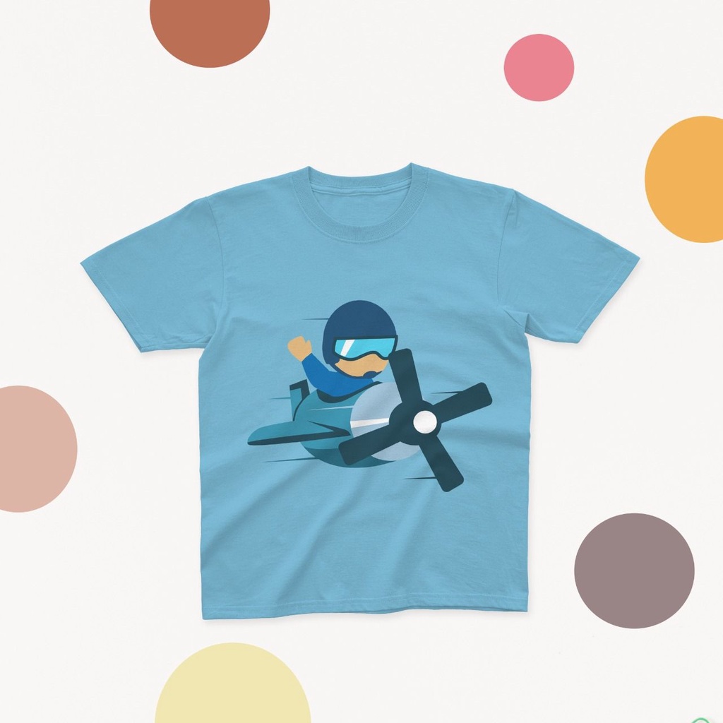 Kaos Anak Motif Pesawat