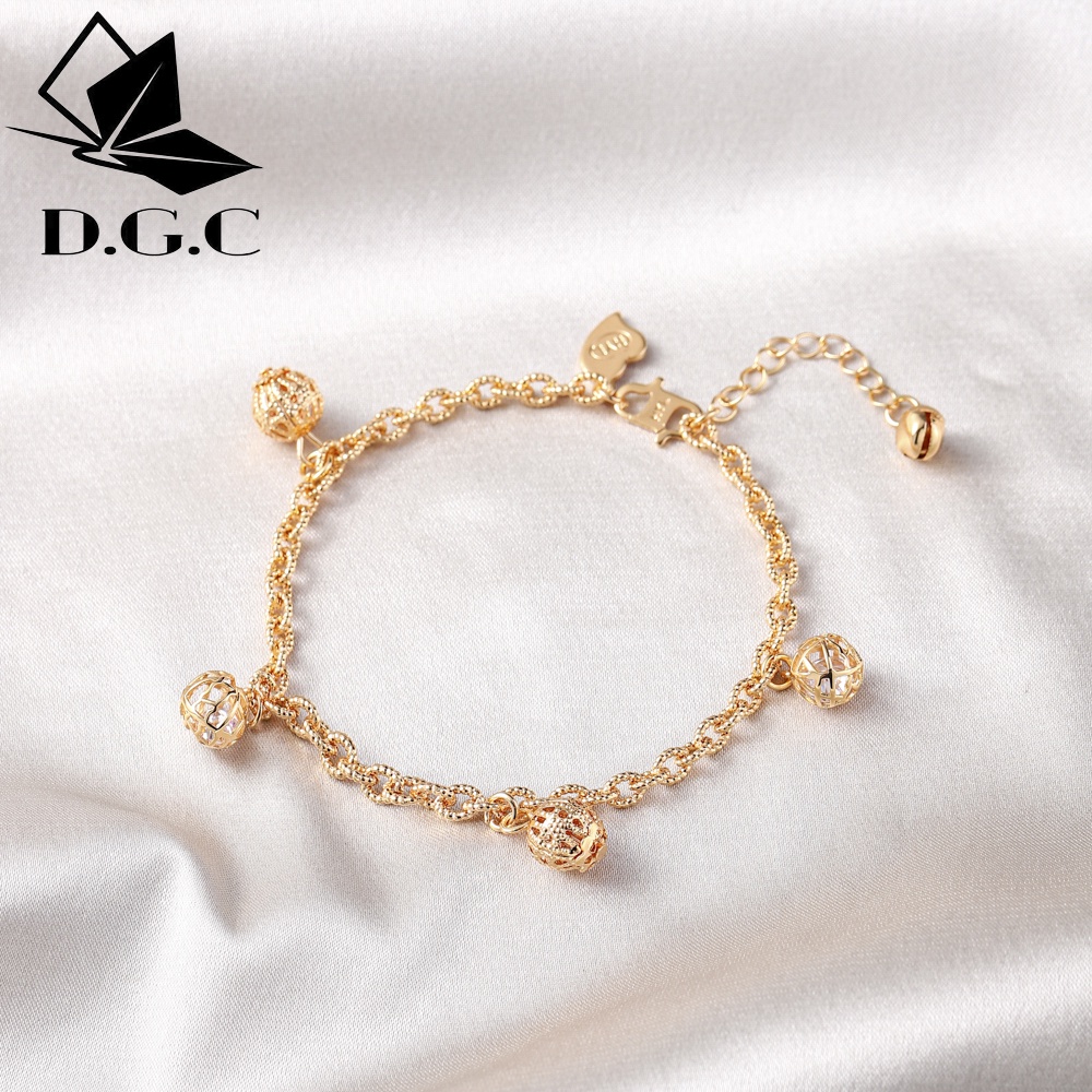 ✨D.G.C✨ COD Rose Gold Bell Gelang Wanita Titanium Stainless Steel Aksesoris Wanita D202