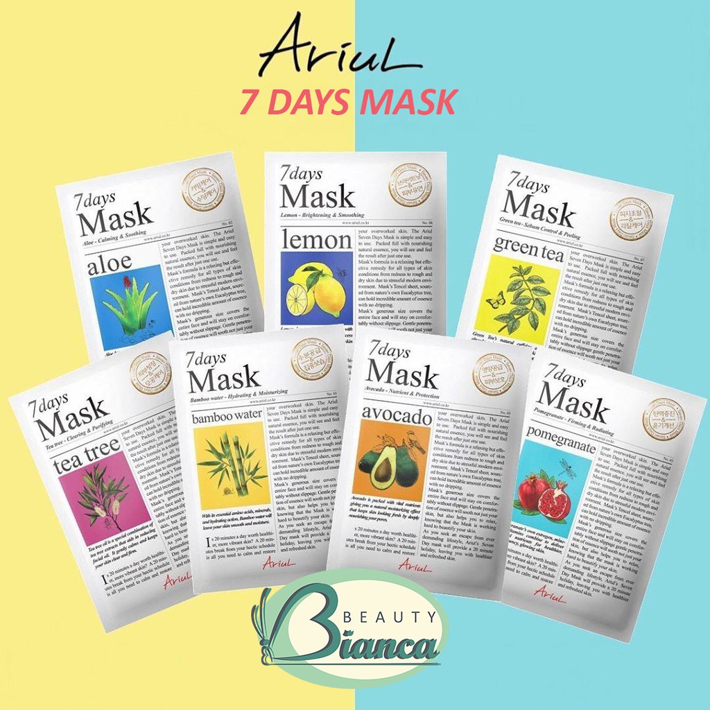 Ariul 7 Days Sheet Mask - BPOM Original Masker Wajah